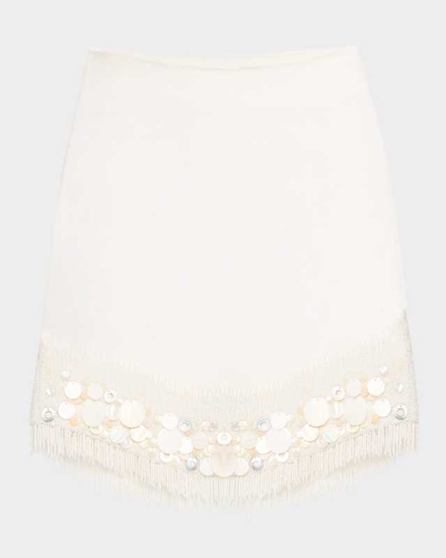 Nells Shell Beaded Mini Skirt